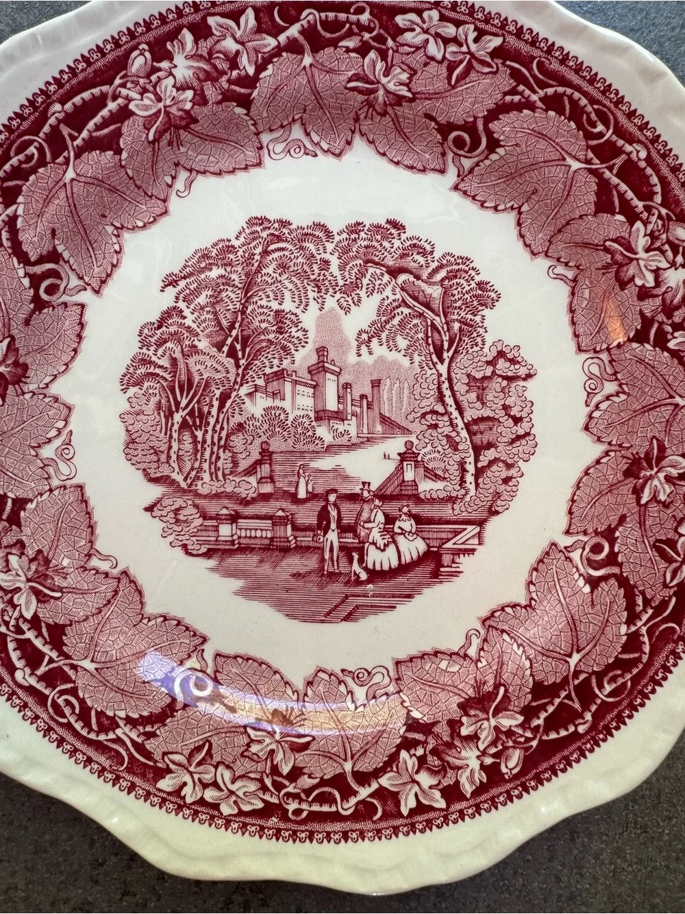 Vintage Mason's “Vista Pink”Transferware Dinner Plate
